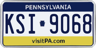 PA license plate KSI9068