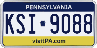 PA license plate KSI9088