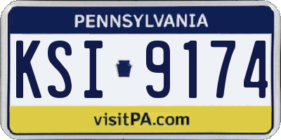 PA license plate KSI9174
