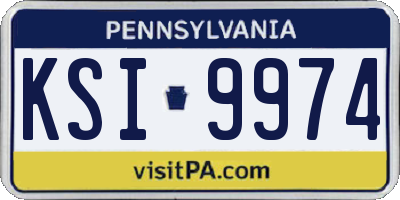 PA license plate KSI9974