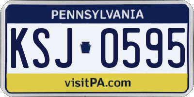 PA license plate KSJ0595