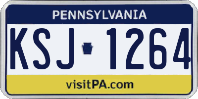 PA license plate KSJ1264