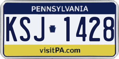 PA license plate KSJ1428