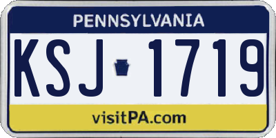 PA license plate KSJ1719