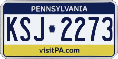 PA license plate KSJ2273
