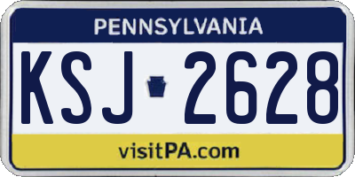 PA license plate KSJ2628