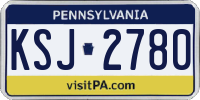 PA license plate KSJ2780