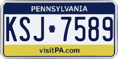 PA license plate KSJ7589