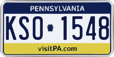 PA license plate KSO1548