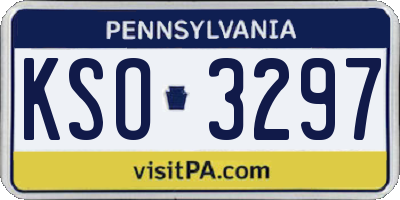 PA license plate KSO3297
