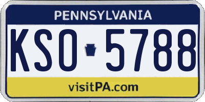 PA license plate KSO5788