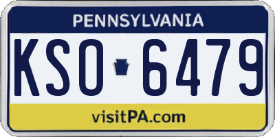 PA license plate KSO6479