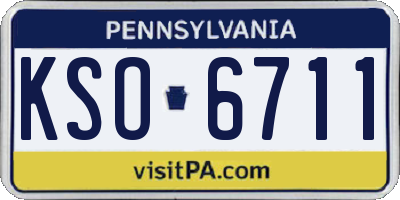 PA license plate KSO6711