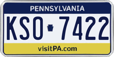 PA license plate KSO7422