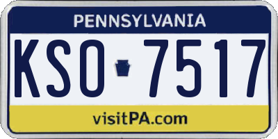 PA license plate KSO7517