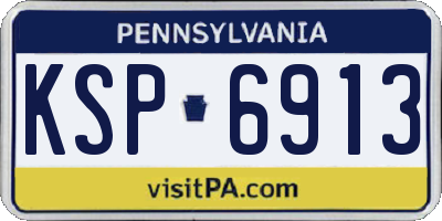 PA license plate KSP6913