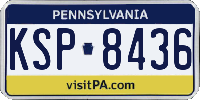 PA license plate KSP8436
