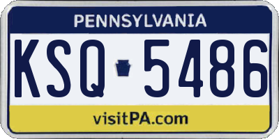 PA license plate KSQ5486