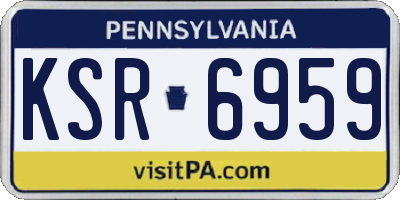PA license plate KSR6959