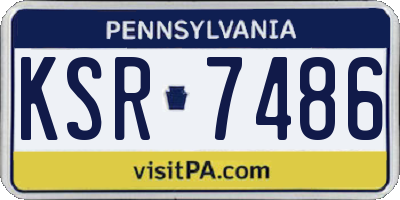 PA license plate KSR7486