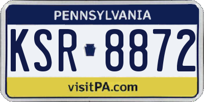 PA license plate KSR8872