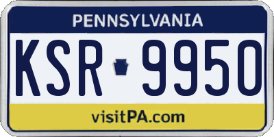 PA license plate KSR9950