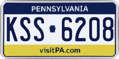 PA license plate KSS6208