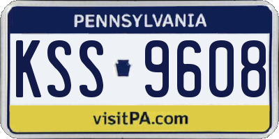 PA license plate KSS9608