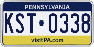 PA license plate KST0338