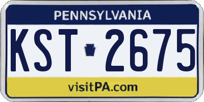 PA license plate KST2675