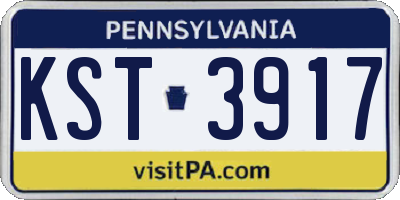 PA license plate KST3917