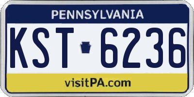 PA license plate KST6236
