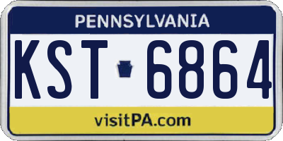 PA license plate KST6864