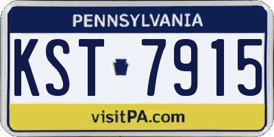 PA license plate KST7915