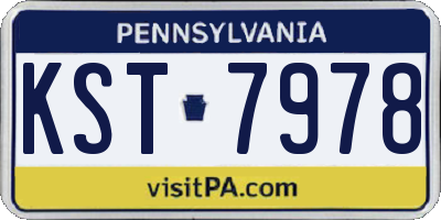 PA license plate KST7978