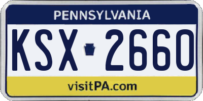 PA license plate KSX2660