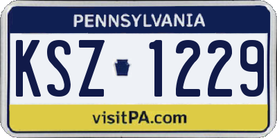 PA license plate KSZ1229