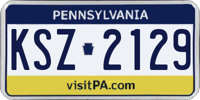 PA license plate KSZ2129