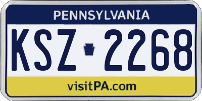 PA license plate KSZ2268