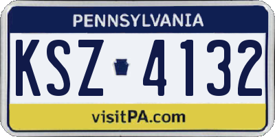 PA license plate KSZ4132