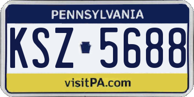 PA license plate KSZ5688