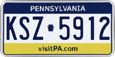 PA license plate KSZ5912