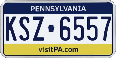 PA license plate KSZ6557