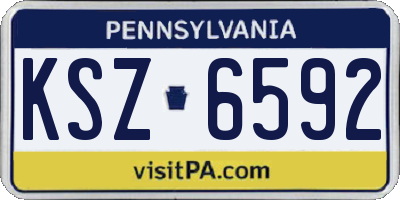 PA license plate KSZ6592