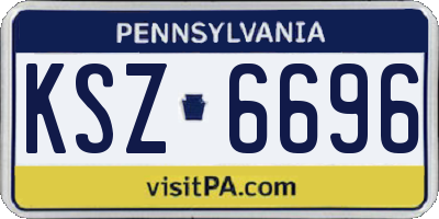 PA license plate KSZ6696