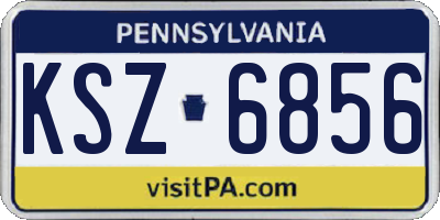 PA license plate KSZ6856