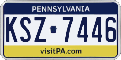 PA license plate KSZ7446