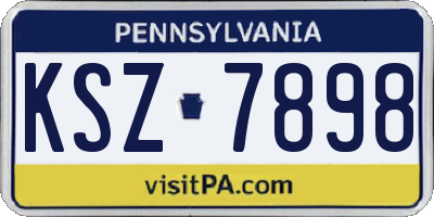 PA license plate KSZ7898