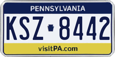 PA license plate KSZ8442