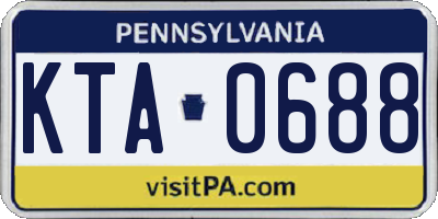 PA license plate KTA0688